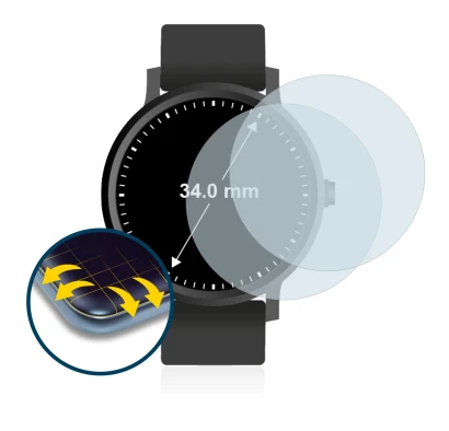 Image of the device Circular Displays (ø: 34 mm) with a wide variety of screen protectors.