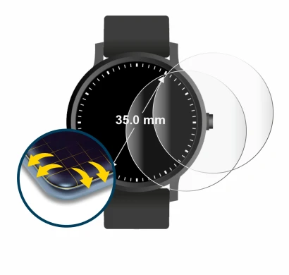 Image of the device Circular Displays (ø: 35 mm) with a wide variety of screen protectors.