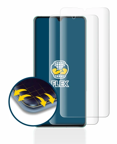 Image of the device Huawei P30 with a wide variety of screen protectors.