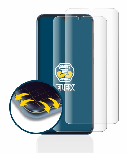 Image of the device Samsung Galaxy A50 with a wide variety of screen protectors.