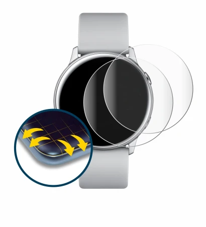 Image of the device Samsung Galaxy Watch Active with a wide variety of screen protectors.