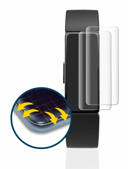 Image of the device Fitbit Inspire with a wide variety of screen protectors.