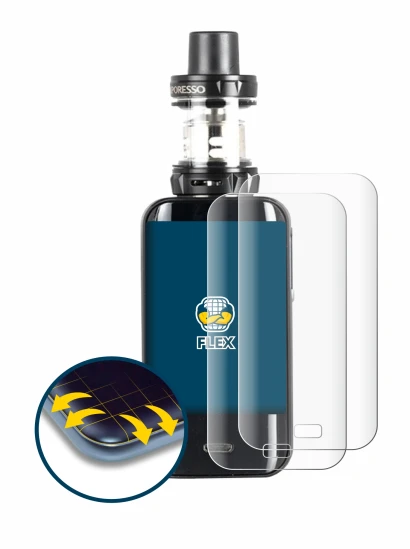 Image of the device Vaporesso Luxe with a wide variety of screen protectors.