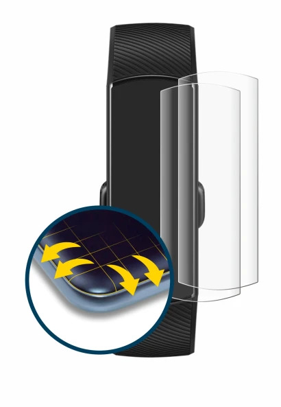 Image of the device Honor Band 5 with a wide variety of screen protectors.