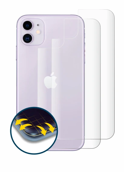 Image of the device Apple iPhone 11 (Back) with a wide variety of screen protectors.