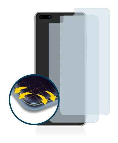 Image of the device Huawei P40 with a wide variety of screen protectors.