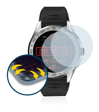 Image of the device TAG Heuer Connected 2020 with a wide variety of screen protectors.