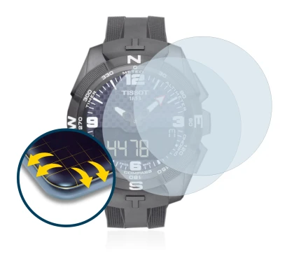 Image of the device Tissot T-Touch Connect Solar with a wide variety of screen protectors.
