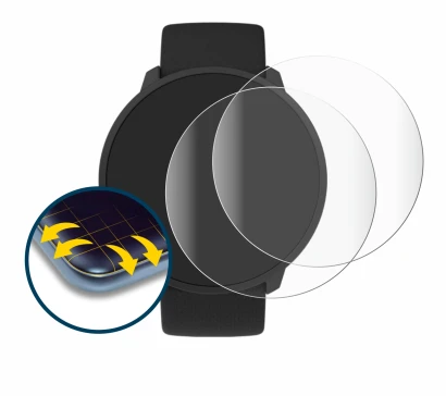 Image of the device Polar Unite with a wide variety of screen protectors.