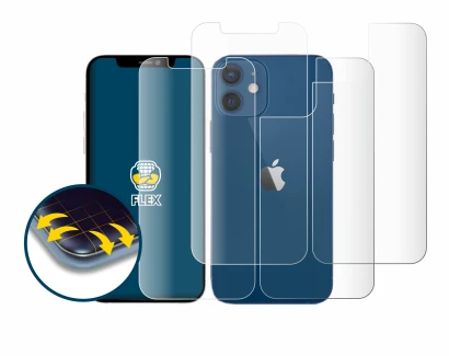 Image of the device Apple iPhone 12 (Front+Back) with a wide variety of screen protectors.
