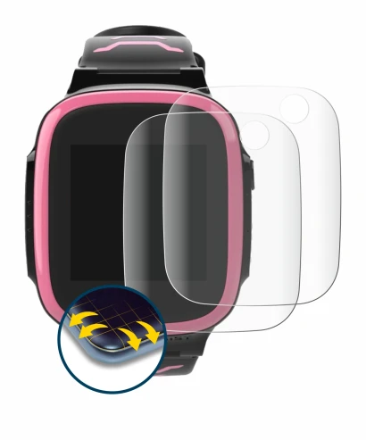 Image of the device Xplora X5 Play with a wide variety of screen protectors.