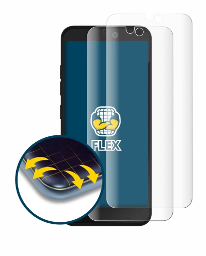 Image of the device Fairphone 3 Plus with a wide variety of screen protectors.