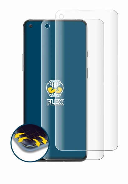 Image of the device OnePlus 8T with a wide variety of screen protectors.
