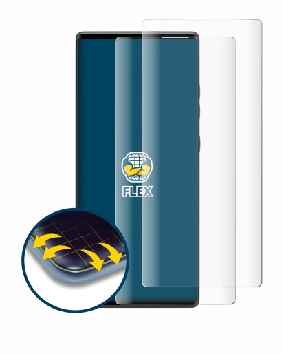 Image of the device LG Wing with a wide variety of screen protectors.