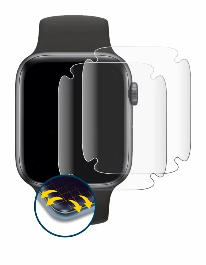 Image of the device Apple Watch SE (40 mm) with a wide variety of screen protectors.