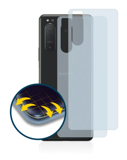 Image of the device Sony Xperia 5 II (Back) with a wide variety of screen protectors.
