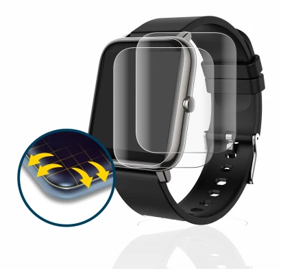 Image of the device Popglory P22 with a wide variety of screen protectors.