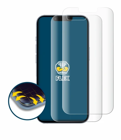 Image of the device Apple iPhone 13 Pro with a wide variety of screen protectors.