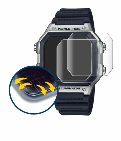 Image of the device Casio AE-1200WH with a wide variety of screen protectors.