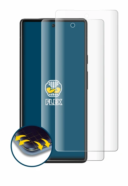 Image of the device Google Pixel 6 with a wide variety of screen protectors.