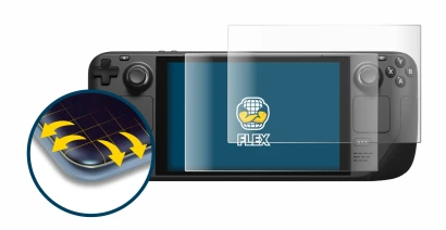 Image of the device Valve Steam Deck with a wide variety of screen protectors.