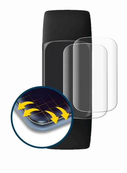 Image of the device Fitbit Charge 5 with a wide variety of screen protectors.