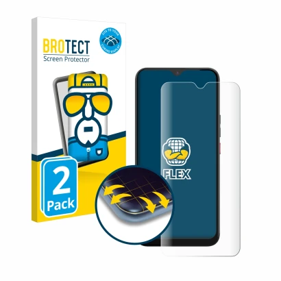 Front side of a product packaging with the brand logo BROTECT. Next to it is the device Gigaset GS5 shown with the correspondi