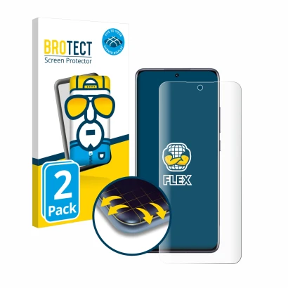 Front side of a product packaging with the brand logo BROTECT. Next to it is the device Xiaomi 12 shown with the corresponding