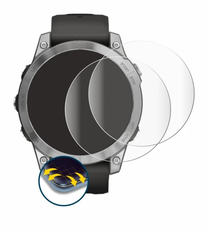 Image of the device Garmin Fenix 7 (47 mm) with a wide variety of screen protectors.