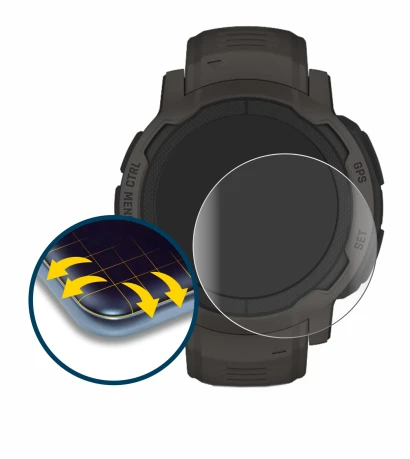 Image of the device Garmin Instinct 2 with a wide variety of screen protectors.