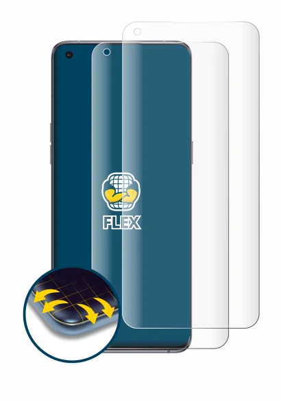 Image of the device Oppo Find X5 Pro with a wide variety of screen protectors.