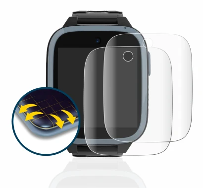 Image of the device Xplora XGO3 (1st Gen.) with a wide variety of screen protectors.