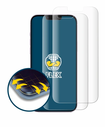 Image of the device Apple iPhone 14 Plus with a wide variety of screen protectors.