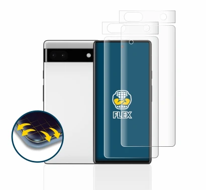 Image of the device Google Pixel 6a (Front+Camera) with a wide variety of screen protectors.
