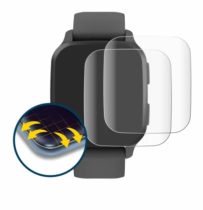 Image of the device Garmin Venu Sq 2 with a wide variety of screen protectors.
