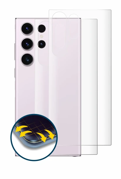 Image of the device Samsung Galaxy S23 Ultra (Back) with a wide variety of screen protectors.