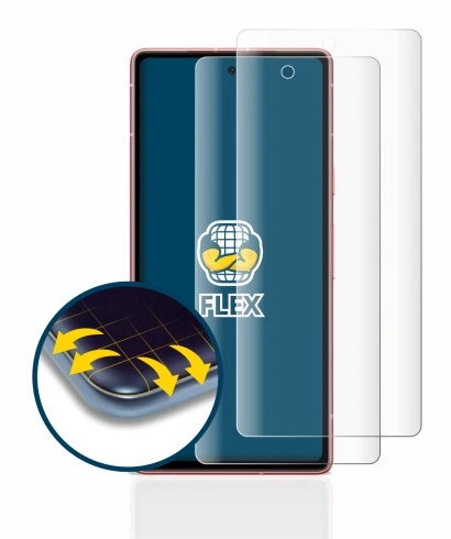 Image of the device Google Pixel 7a with a wide variety of screen protectors.