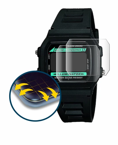 Image of the device Casio W-86-1VQES with a wide variety of screen protectors.