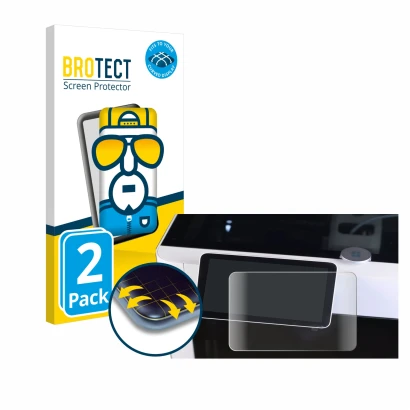 Front side of a product packaging with the brand logo BROTECT. Next to it is the device Bambu Lab X1-Carbon 3D Printer shown w