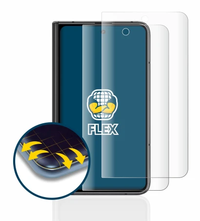 Image of the device Google Pixel Fold (Outer display) with a wide variety of screen protectors.