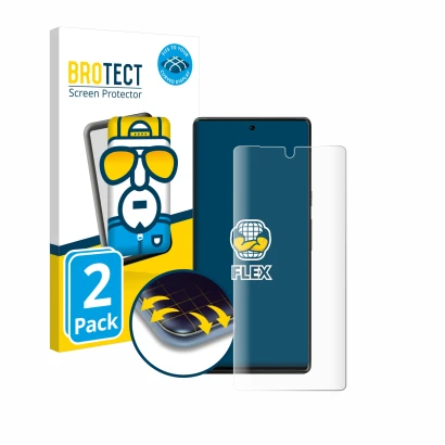 Front side of a product packaging with the brand logo BROTECT. Next to it is the device Google Pixel 6 Pro (case-friendly) sho