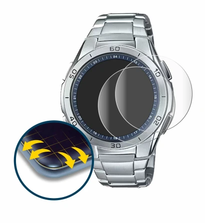 Image of the device Casio WVA-M650D-2A with a wide variety of screen protectors.