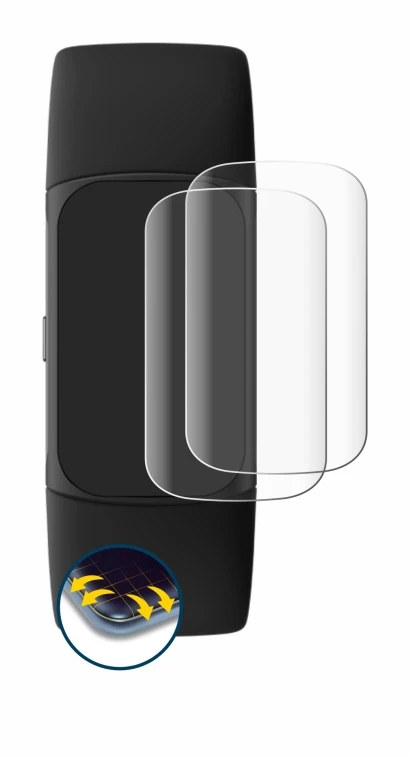 Image of the device Fitbit Charge 6 with a wide variety of screen protectors.