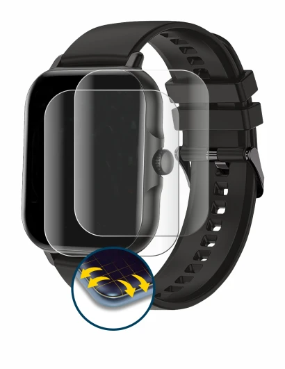 Image of the device AcclaFit KM13 1.83" with a wide variety of screen protectors.