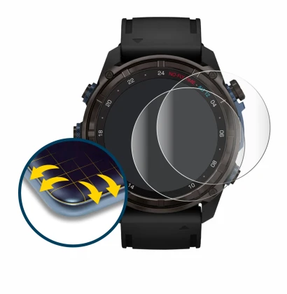 Image of the device Garmin Descent Mk3i (51 mm) with a wide variety of screen protectors.