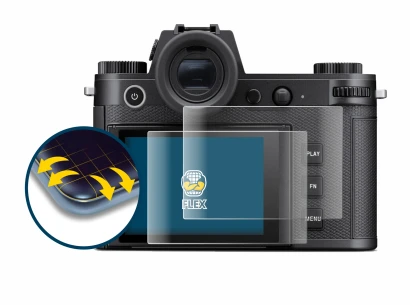 Image of the device Leica SL3 with a wide variety of screen protectors.