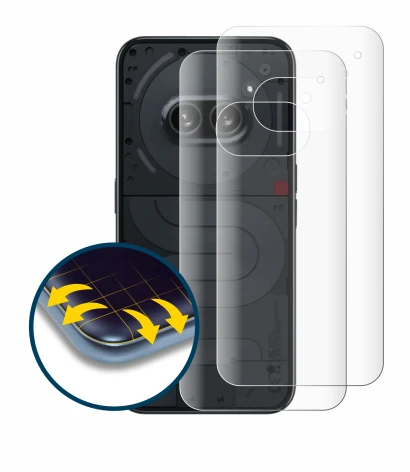 Image of the device Nothing Phone (2a) (Back) with a wide variety of screen protectors.
