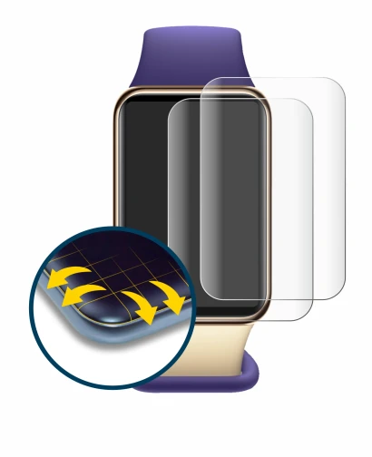 Image of the device Honor Band 9 with a wide variety of screen protectors.