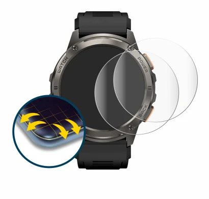 Image of the device Kospet Tank T3 with a wide variety of screen protectors.