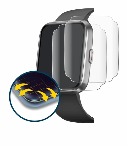 Image of the device Fitpolo ID208 PLUS 1.8" with a wide variety of screen protectors.